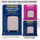 Aerolite Premium PP 2 Piece Luggage Set Expandable 21 Inch Cabin and 28 Inch Large Polypropylene Hard Shell Suitcases with Dual Spinner Wheels, TSA Lock and Lightweight Travel Luggage Cream