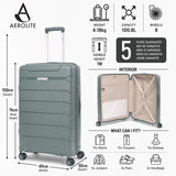 Aerolite Premium PP 2 Piece Luggage Set Expandable Cabin 21 Inch and Large 28 Inch Polypropylene Hard Shell Suitcases with TSA Locks 4 Dual Spinner Wheels Lightweight Travel Luggage Set Dark Green