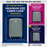 Aerolite Premium PP 2 Piece Luggage Set Expandable Cabin 21 Inch and Large 28 Inch Polypropylene Hard Shell Suitcases with TSA Locks 4 Dual Spinner Wheels Lightweight Travel Luggage Set Dark Green