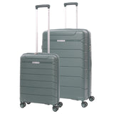 Aerolite Premium PP 2-Piece Luggage Set, Lightweight Polypropylene Hard Shell Suitcases with 4 Dual Spinner Wheels & TSA Lock, Expandable Cabin (21”), Large (28”), Expandable Carry-On Case Included – Dark Green