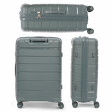 Aerolite 24” Medium 67L Lightweight Polypropylene (PP) Check-In Suitcase – Hard Shell Luggage with Spinner Wheels, TSA Lock & Organised Interior, Green