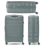 Aerolite 28” Large 100L Lightweight Polypropylene (PP) Check-In Suitcase – Hard Shell Luggage with Spinner Wheels, TSA Lock & Waterproof Pocket, Green