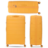 Aerolite 32” XL 144L Polypropylene (PP) Checked Luggage – Lightweight Extra Large Hard Shell Suitcase with 4 Spinner Wheels, TSA Lock & Waterproof Pocket – Mango