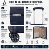 Aerolite Premium PP 2 Piece Luggage Set Expandable Cabin 21 Inch and Large 28 Inch Polypropylene Hard Shell Suitcases with TSA Locks 4 Dual Spinner Wheels Lightweight Travel Luggage Set Navy