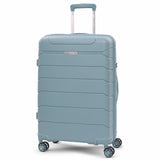 Aerolite 24” Medium 67L Lightweight Polypropylene (PP) Check-In Suitcase – Hard Shell Luggage with Spinner Wheels, TSA Lock & Organised Interior, Sage