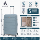 Aerolite Premium PP 2 Piece Luggage Set Expandable Cabin 21 Inch and Large 28 Inch Polypropylene Hard Shell Suitcases with TSA Locks 4 Dual Spinner Wheels Lightweight Travel Luggage Set Sage