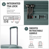 Aerolite 108L Extra Large Travel Trunk Polypropylene Hard Shell Suitcase with TSA Lock YKK Zippers 4 Dual Spinner Wheels Antimicrobial Lining Lightweight Checked Luggage Dark Green