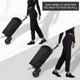 Hoppa Expandable 57L to 64L Lightweight Shopping Trolley 2025 model, Hard Wearing & Foldaway Push/Pull Cart for Easy Storage With 1 Year Guarantee