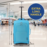 5 Cities (55x35x20cm) Lightweight Cabin Hand Luggage With a Retractable Telescopic Handle, Approved For Ryanair/easyJet/British Airways & more