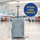 5 Cities (55x35x20cm) Lightweight Cabin Hand Luggage With a Retractable Telescopic Handle, Approved For Ryanair/easyJet/British Airways & more