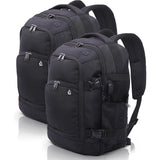 Aerolite (40x20x25cm) 3 in 1 Cabin Luggage Approved Flight Backpack, New and Improved 2021 Ryanair Maximum Size with YKK Zippers, Black - Packed Direct UK