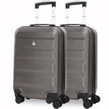 Aerolite (55x35x20cm) Lightweight Hard Shell Cabin Hand Luggage (x2 Set)