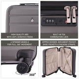 Aerolite (55x40x20cm) Ryanair Maximum Lightweight Hard Shell Cabin Hand Luggage, 4 Wheels - Packed Direct UK