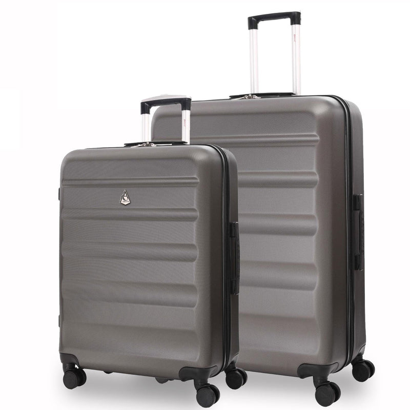 Aerolite Lightweight Hard Shell Suitcase Luggage Set with 4 Spinner Wheels (Medium & Large)
