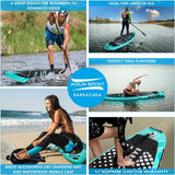 Aqua Spirit Barracuda iSUP Inflatable Stand Up Paddle Board 2025, 10'6x32”x6”, Complete Kayak Conversion Kit with Paddle, Backpack, Pump and more accessories, Adult Beginner/Expert, 2 Year Warranty (Green)