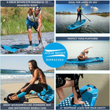 Aqua Spirit Barracuda iSUP Inflatable Stand Up Paddle Board 2025, 10'6x32”x6”, Complete Kayak Conversion Kit with Paddle, Backpack, Pump and more accessories, Adult Beginner/Expert, 2 Year Warranty (Blue)