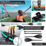 Aqua Spirit Barracuda iSUP Inflatable Stand Up Paddle Board 2025, 10'6x32”x6”, Complete Kayak Conversion Kit with Paddle, Backpack, Pump and more accessories, Adult Beginner/Expert, 2 Year Warranty (Green)