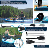 Aqua Spirit Flameback SUP Activity Inflatable Stand UP Paddle Board 2025 | 10'10”x39”x6” | Complete Kayak Conversion Kit with Fishing Rod Mounts, Paddle, Backpack, Pump and more accessories | Adult Beginners/Experts | 2 Year Warranty
