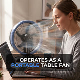 Olsen & Smith 10 Inch Cordless Misting Fan with 9L Water Tank Rechargeable Portable Cooling Fan with Oscillation Remote Control Timer USB Charging for Indoor Outdoor Home Office Camping