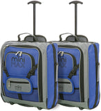 MiniMAX (45x35x20cm) Childrens Luggage Carry On Suitcase with Backpack and Pouch (x2 Set) - Packed Direct UK