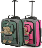 MiniMAX (45x35x20cm) Childrens Luggage Carry On Suitcase with Backpack and Pouch (x2 Set) - Packed Direct UK