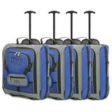 Aerolite MiniMAX (45x36x20cm) easyJet Maximum Cabin Luggage Under Seat Carry On Suitcase with Backpack and Pouch (x4 Set)