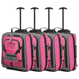 MiniMAX (45x35x20cm) Childrens Luggage Carry On Suitcase with Backpack and Pouch (x4 Set) - Packed Direct UK