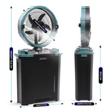 Olsen & Smith 10 Inch Cordless Spray Fan with 9L Water Tank Rechargeable Portable Misting Cooling Fan with Oscillation Remote Control Timer USB Charging for Indoor Outdoor Home Garden Camping