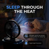 Olsen & Smith 16 Inch Cordless Misting Fan with 22L Water Tank Rechargeable Portable Cooling Fan with Oscillation Remote Timer Wheels USB Charging for Indoor Outdoor Garden Patio Camping BBQ