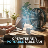 Olsen & Smith 16 Inch Cordless Spray Fan with 22L Water Tank Rechargeable Portable Cooling Fan with Oscillation Remote Control Timer Wheels USB Charging for Indoor Outdoor Home Garden Camping
