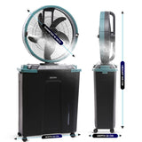 Olsen & Smith 16 Inch Cordless Spray Fan with 22L Water Tank Rechargeable Portable Cooling Fan with Oscillation Remote Control Timer Wheels USB Charging for Indoor Outdoor Home Garden Camping