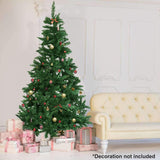 Olsen & Smith 6ft / 7ft / 7.5ft Pre-Lit Victorian Pine Multi-Function Artificial Christmas Tree with Warm White LED Lights (Plain + Storage Bag, 7.5ft / 2.3m) - Packed Direct UK