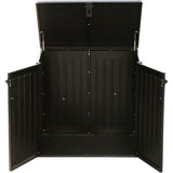 Olsen & Smith MASSIVE Capacity 775L Outdoor Garden Storage Box Plastic Shed Garbage - Weatherproof with Wood Effect (775 Litre)