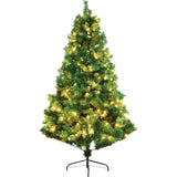 Olsen & Smith Pre - Lit 6ft Premium Victorian Pine Multi - Function Artificial Christmas Tree with Warm White LED Lights, Next Day Delivery Available - Packed Direct UK