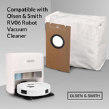 Olsen & Smith RV06 Replacement Dust Collection Bag for Self-Emptying Base Station Genuine High-Capacity Dust Bag for RV06 Robot Vacuum Cleaner Official Replacement Accessory