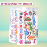 Kids Travel Accessories Set Unicorn Neck Pillow Drawstring Bag & 50 Stickers Children's Travel Essentials Bundle for Flights Holidays Ride On Suitcases & Sleepovers