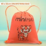 Kids Travel Accessories Set Tiger Neck Pillow Drawstring Bag & 50 Stickers Children's Travel Essentials Bundle for Flights Holidays Ride On Suitcases & Sleepovers
