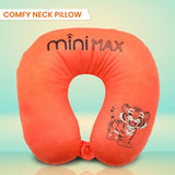 Kids Travel Accessories Set Tiger Neck Pillow Drawstring Bag & 50 Stickers Children's Travel Essentials Bundle for Flights Holidays Ride On Suitcases & Sleepovers
