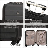 Aerolite (55x35x20cm) Lightweight Hard Shell Cabin Hand Luggage- Carton (3)