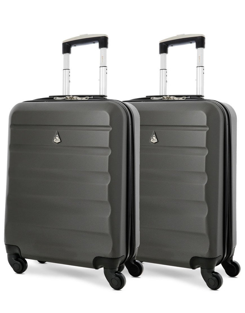 Aerolite (55x40x20cm) Lightweight Hard Shell Cabin Hand Luggage 4 Wheels, Carton (4)