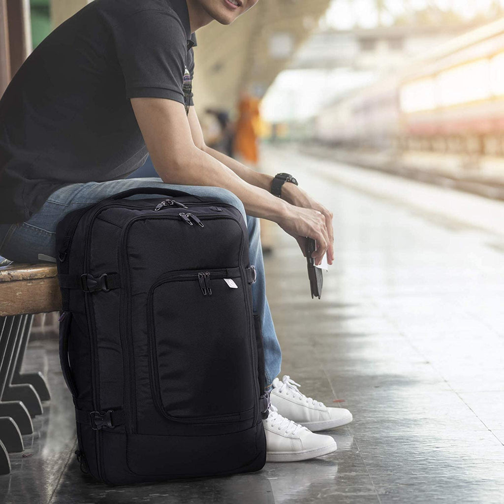 Aerolite (55x35x20cm) 3 in 1 Cabin Luggage Laptop Backpack, Approved for Ryanair, EasyJet, British Airways, Delta, Flybe, Lufthansa, Norwegian, Jet2, KLM, Wizz Air and Virgin Atlantic