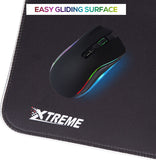 XTREME RGB Gaming LED Mouse Mat Pad – Large Wide Thick Soft Non-Slip Mousepad for PC Computer Macbook Laptop Desk Gaming Rig - 800×300×4mm - Black