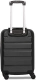 Aerolite Lightweight 4 Wheel ABS Hard Shell 3 Piece Luggage Suitcases Set, 21" Cabin Hand Luggage (Non-TSA Padlock) + 25" Medium + 29" Large Check in Hold Luggage (with Built-in TSA Lock), Black