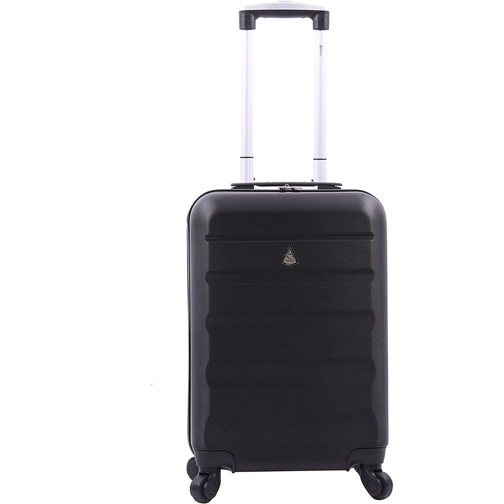 Aerolite (55x35x25cm) Hard Shell Carry On Hand Cabin Luggage Suitcase with 4 Wheels, Max Size for Air Europa Air France Alitalia KLM & Transavia