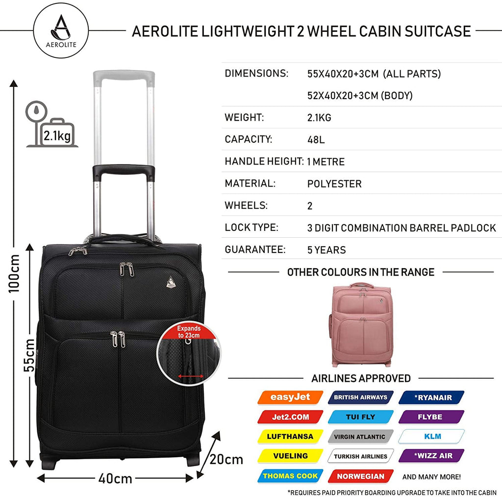 KONO Premium II Cabin luggage With Vanity Case - Blue – INCASE