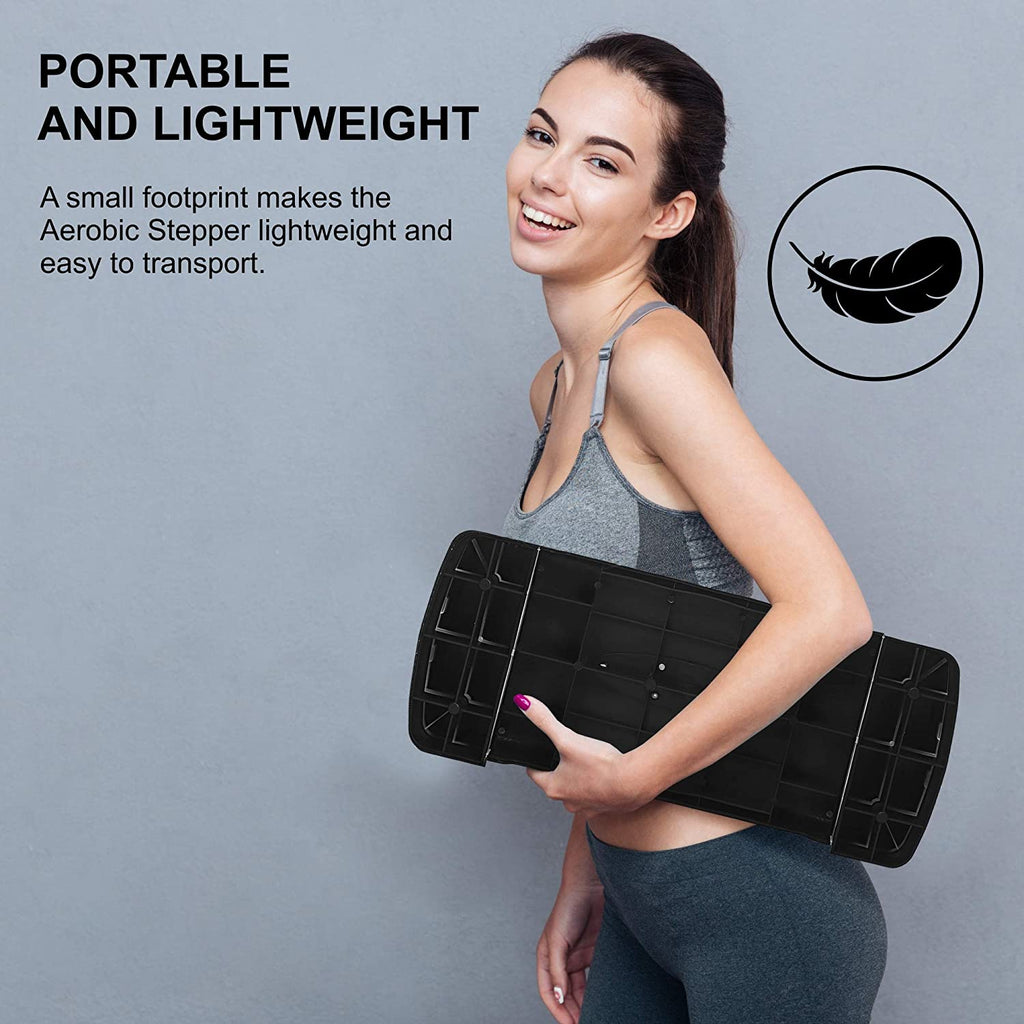 Sport24 Height Adjustable Aerobic Exercise Stepper Box For Home