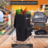 Hoppa Fully Insulated Lightweight 2025 Model 2 Wheeled Large 42Litre Capacity Shopping Trolley Bag 95cm, 2.1kg with Shoulder Strap