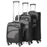 Aerolite Lightweight Soft Shell Complete Luggage Set (Cabin + Large Hold Luggage Suitcase) | 4 Wheels