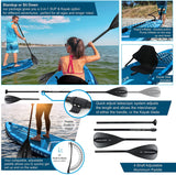 AQUA SPIRIT Barracuda iSUP 10'6 long Inflatable Stand up Paddle Board Kayak Package for Adult Beginners / Experts with Kayak Seat, Pump, Paddle,  Backpack, Leash, Kayak Blade, Changing Mat, Go-Pro Mount, Waterproof Phone Case, 2 Years Of Warranty