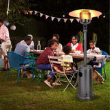 Olsen & Smith Gas Powered Patio Heater, Free Standing Stainless Steel Outdoor Garden Patio Heater Burner, Adjustable Heat, Propane, Silver